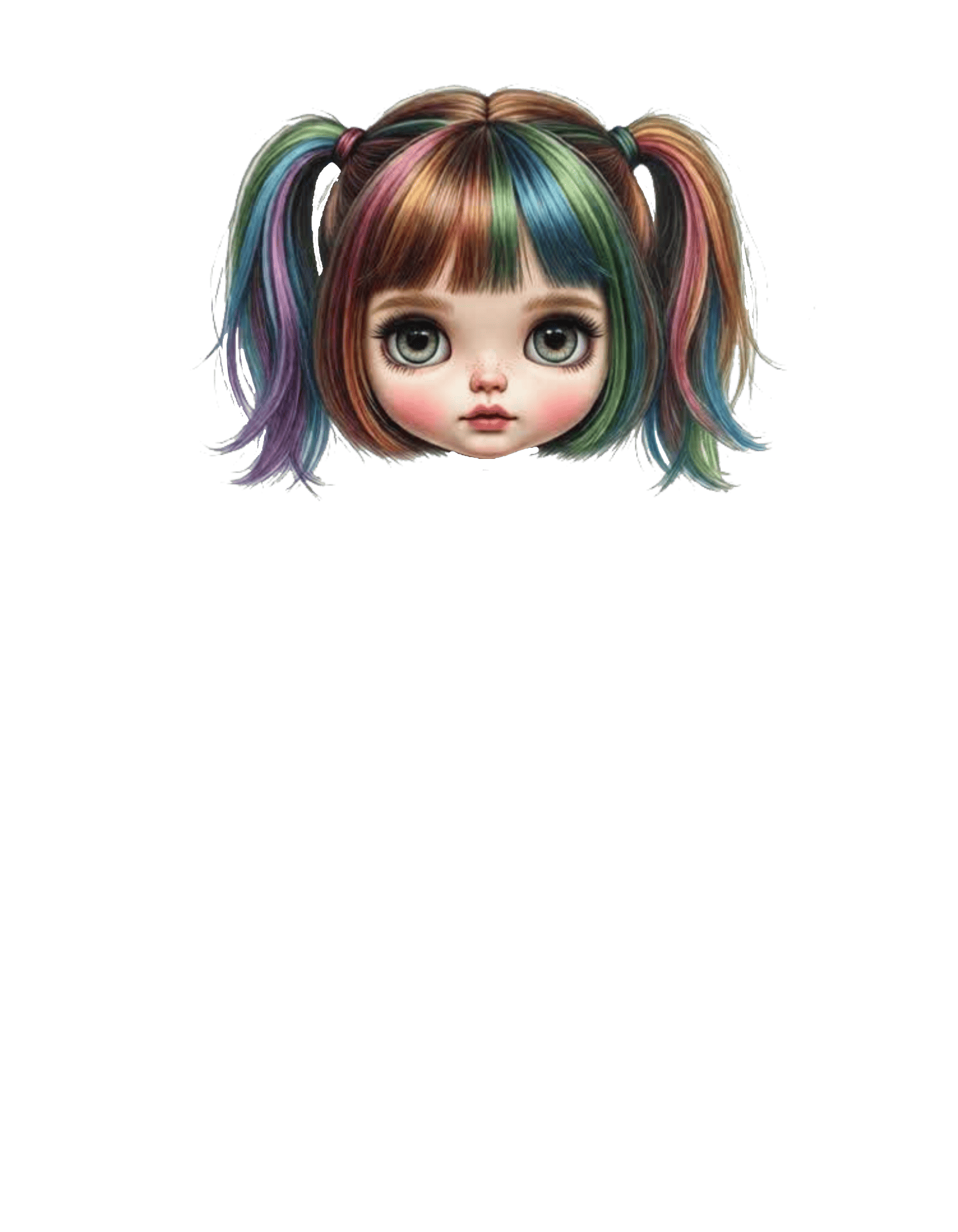 Rainbow hair faceplate